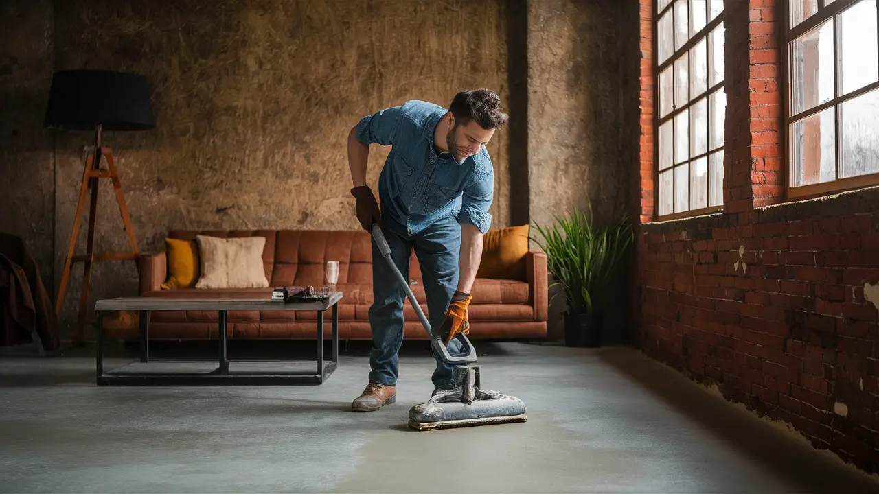 Refinishing a floor at a local business in Grande Prairie