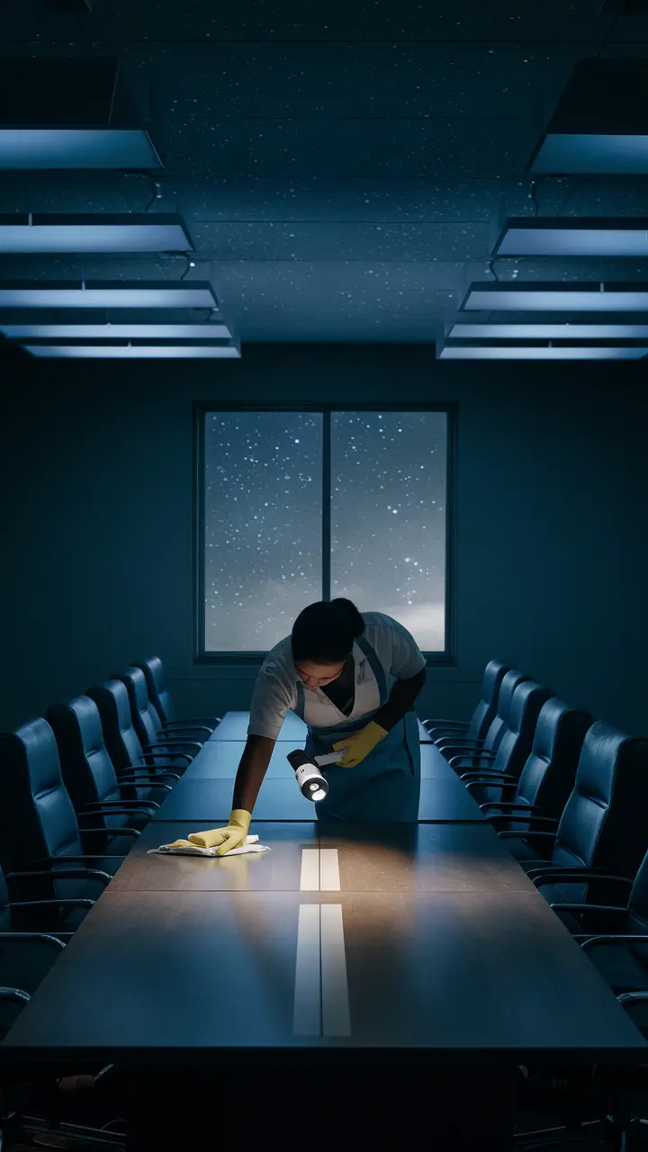 Conference Room Cleaning by Raven Janitorial Staff