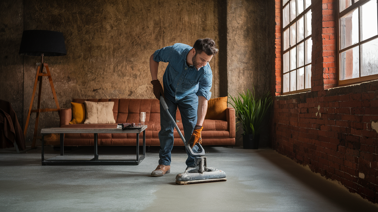 Refinishing a floor at a local business in Grande Prairie